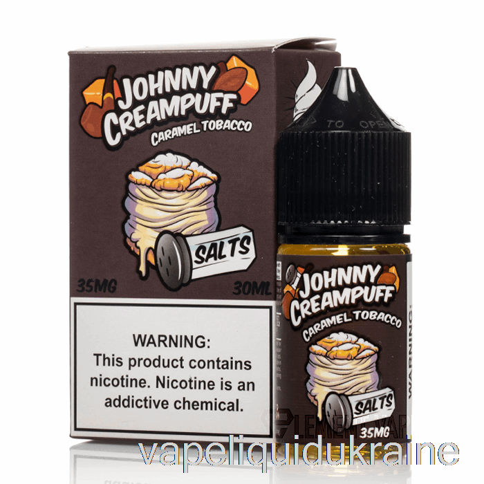 Vape Liquid Ukraine Caramel Tobacco - Johnny Creampuff Salts - 30mL 50mg